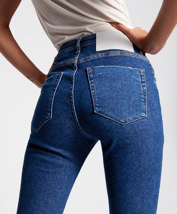 One Teaspoon Freebirds High Waist Rigid Skinny Denim Jeans - Soho Blue
