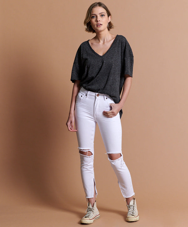 One Teaspoon Freebirds High Waist Rigid Skinny Denim Jeans - White Beauty