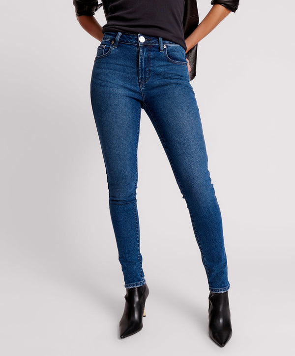 One Teaspoon Freebirds Ii High Waist Stretch Skinny Denim Jeans - Indiana Blue