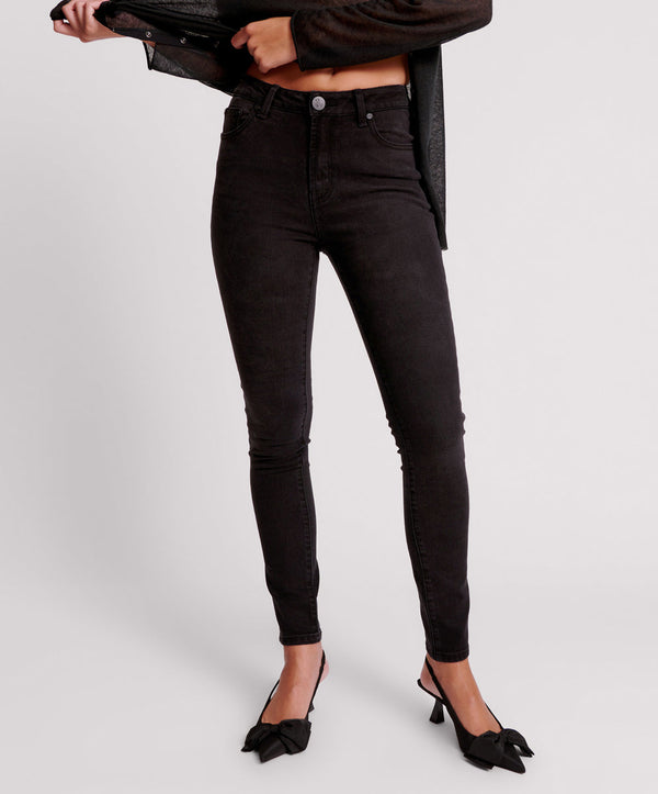 One Teaspoon Freebirds Ii High Waist Stretch Skinny Denim Jeans - Black