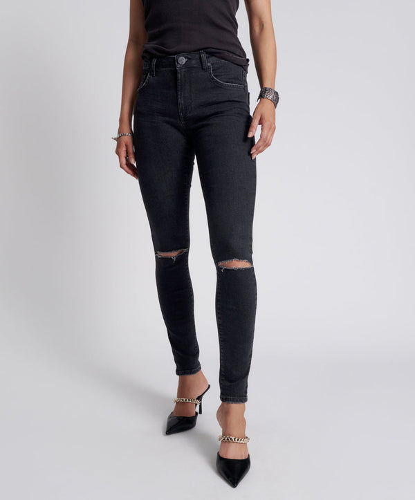 One Teaspoon Freebirds Ii High Waist Stretch Skinny Denim Jeans - Black