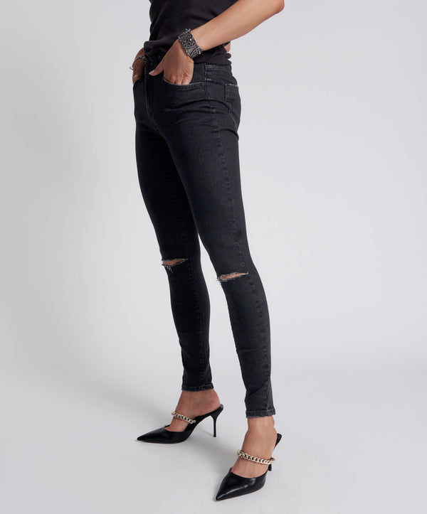 One Teaspoon Freebirds Ii High Waist Stretch Skinny Denim Jeans - Black