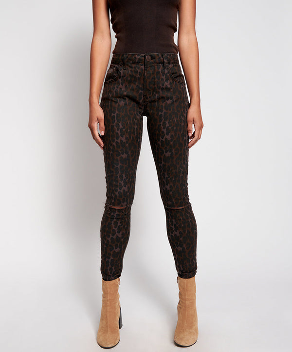 One Teaspoon Freebirds Ii High Waist Stretch Skinny Denim Jeans - Bronze Leo