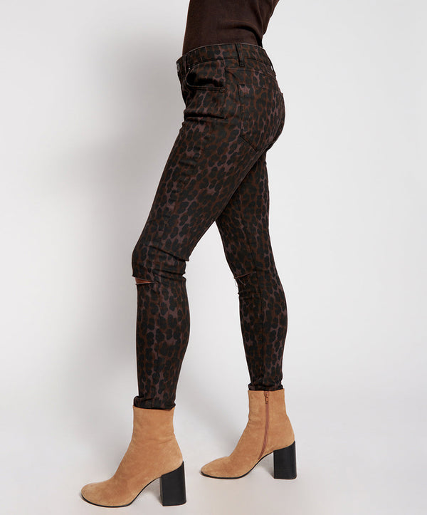 One Teaspoon Freebirds Ii High Waist Stretch Skinny Denim Jeans - Bronze Leo