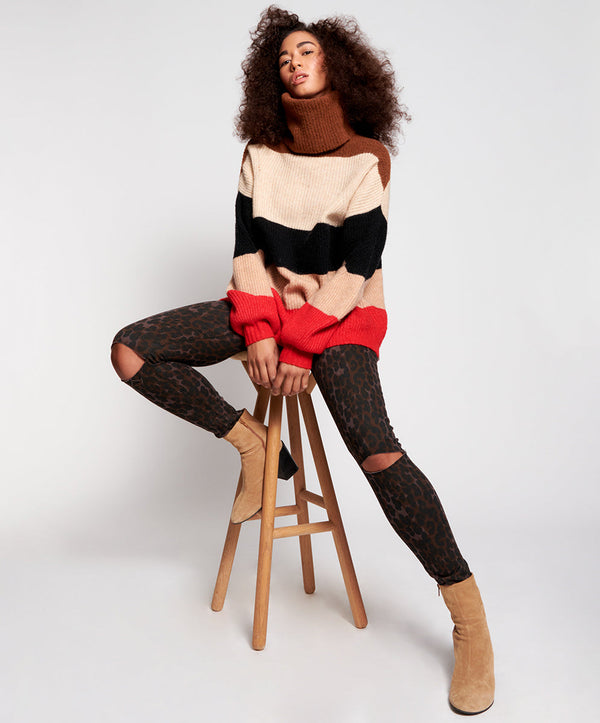 one teaspoon Freebirds Ii High Waist Stretch Skinny Denim Jeans - Bronze Leo