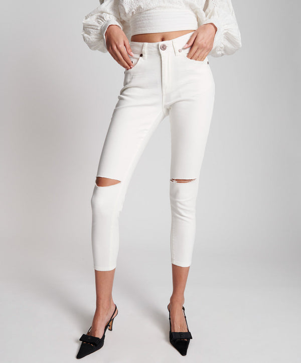 One Teaspoon Freebirds II High Waist Stretch Skinny Denim Jeans - True White
