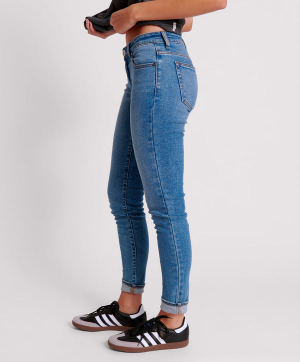 One Teaspoon Freebirds Ii Low Waist Stretch Skinny Denim Jeans - Dusty Blue