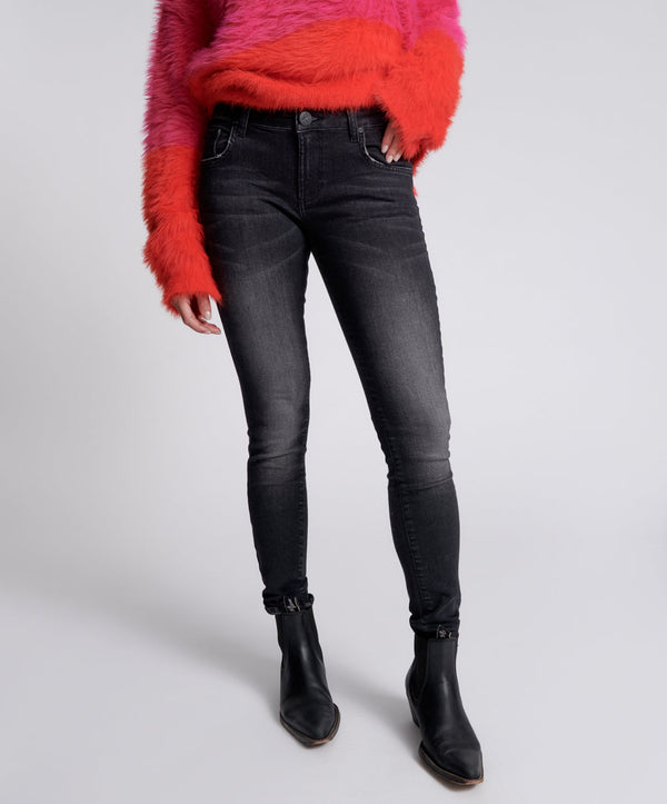 One Teaspoon Freebirds Ii Low Waist Stretch Skinny Denim Jeans - Black