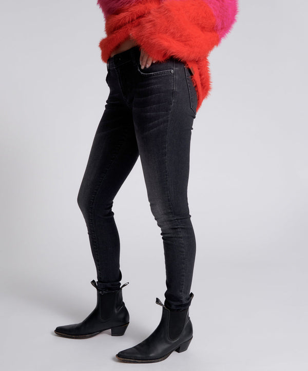 One Teaspoon Freebirds Ii Low Waist Stretch Skinny Denim Jeans - Black