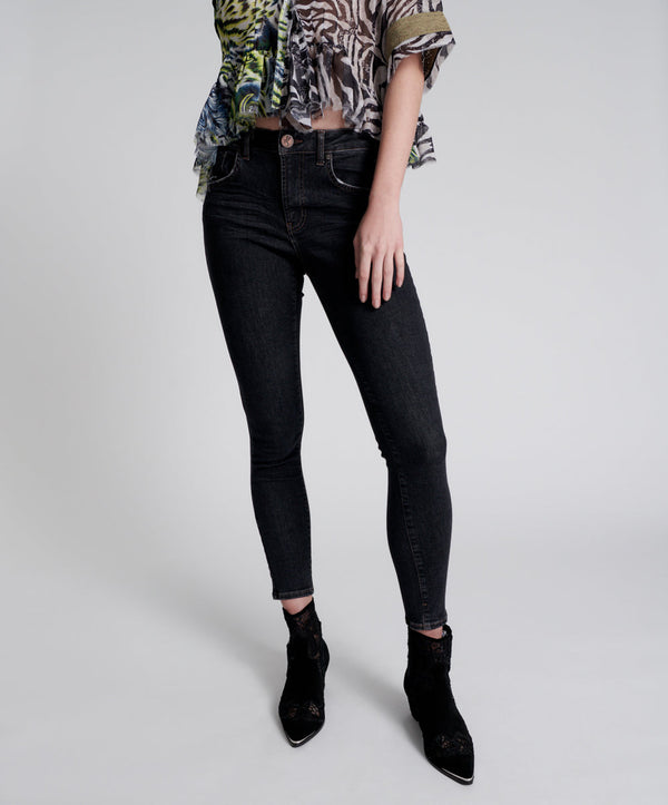 One Teaspoon Freebirds Ii Low Waist Stretch Skinny Denim Jeans - Worn Black