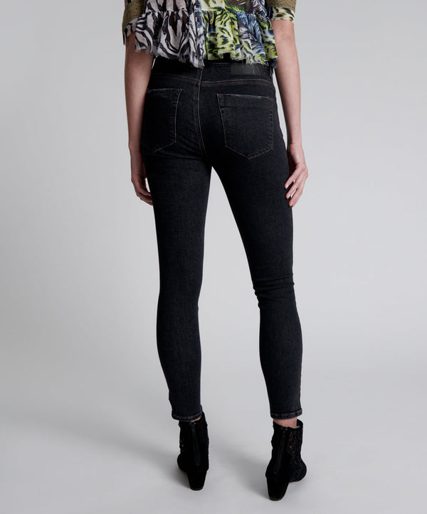 One Teaspoon Freebirds Ii Low Waist Stretch Skinny Denim Jeans - Worn Black