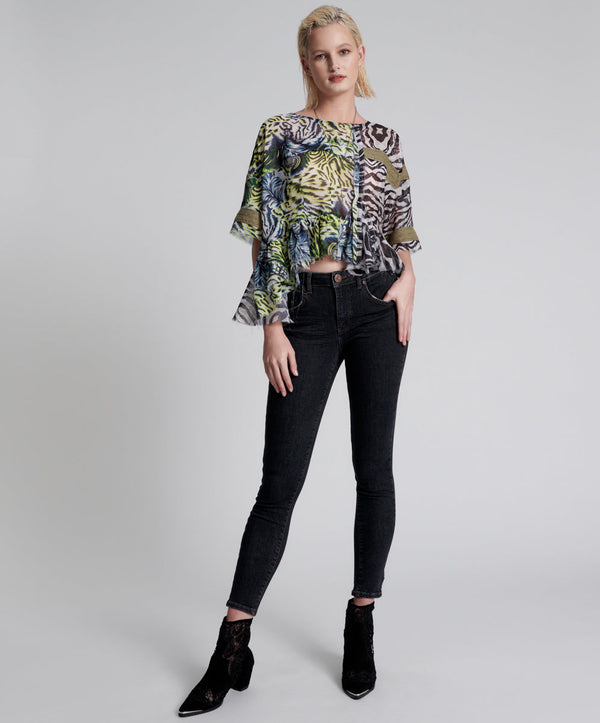 one teaspoon Freebirds Ii Low Waist Stretch Skinny Denim Jeans - Worn Black