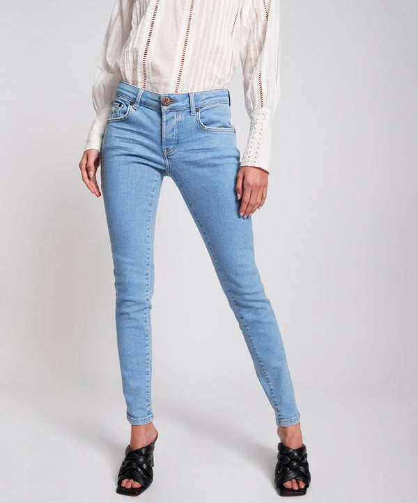 One Teaspoon Freebirds II Low Waist Stretch Skinny Denim Jeans - Oahu Blue