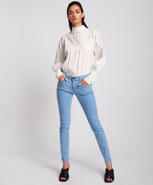 one teaspoon Freebirds II Low Waist Stretch Skinny Denim Jeans - Oahu Blue