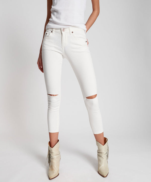 One Teaspoon Freebirds II Low Waist Stretch Skinny Denim Jeans - True White
