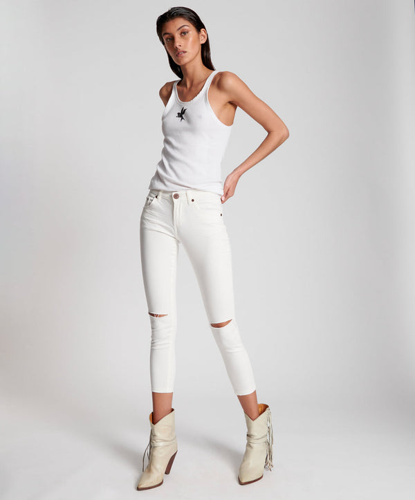 one teaspoon Freebirds II Low Waist Stretch Skinny Denim Jeans - True White