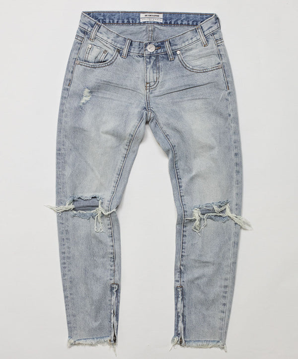 One Teaspoon Freebirds Low Waist Rigid Skinny Denim Jeans - Blue Hart