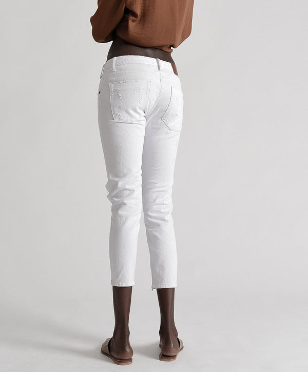 One Teaspoon Freebirds Low Waist Rigid Skinny Denim Jeans - White Beauty