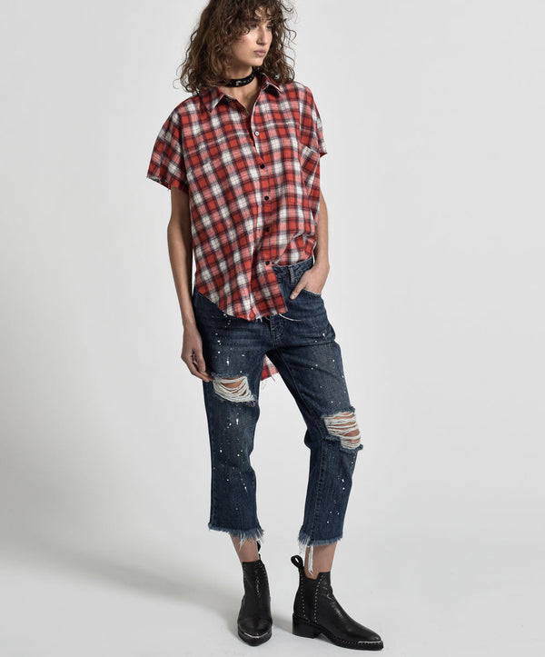 One Teaspoon Hooligans Low Waist Relaxed Straight Leg Denim Jeans - Pop Cult