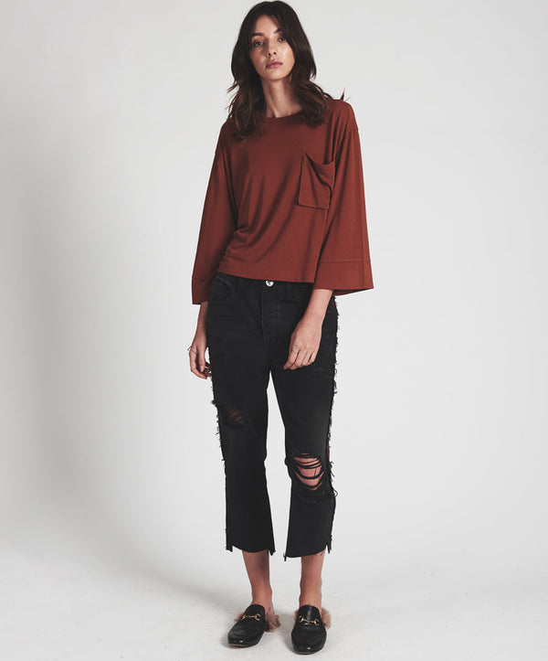 one teaspoon Hooligans Low Waist Relaxed Straight Leg Denim Jeans - Black Van