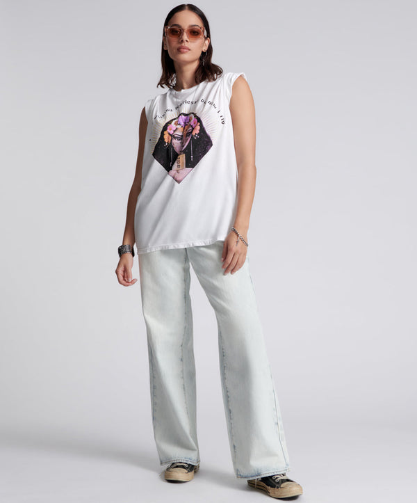 one teaspoon Jackson Mid Waist Wide Leg Denim Jeans - Florence