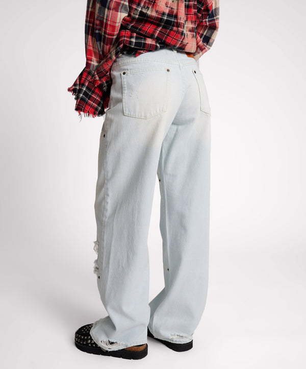 One Teaspoon Jackson Mid Waist Wide Leg Denim Jeans - Le Surf