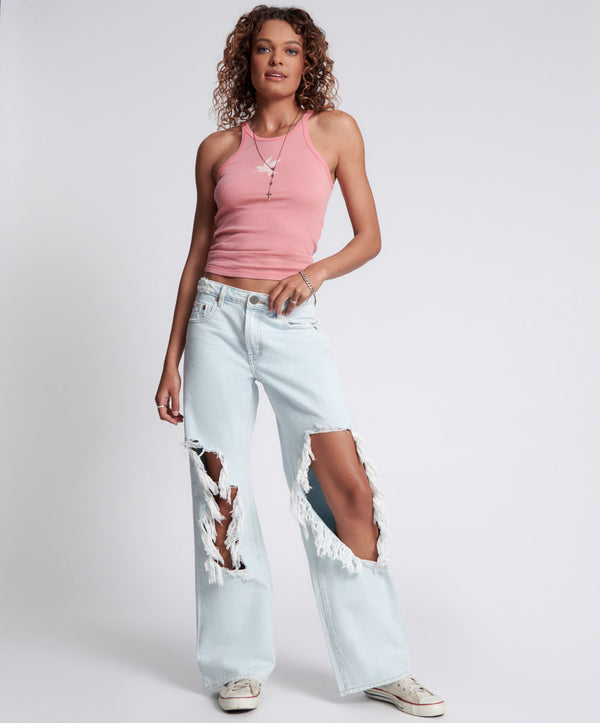 one teaspoon Jackson Mid Waist Wide Leg Denim Jeans - Le Surf