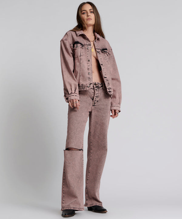 one teaspoon Jackson Mid Waist Wide Leg Denim Jeans - Night Haze