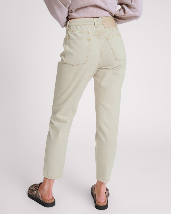 One Teaspoon Legends High Waist Straight Leg Denim Jeans - Antique Khaki