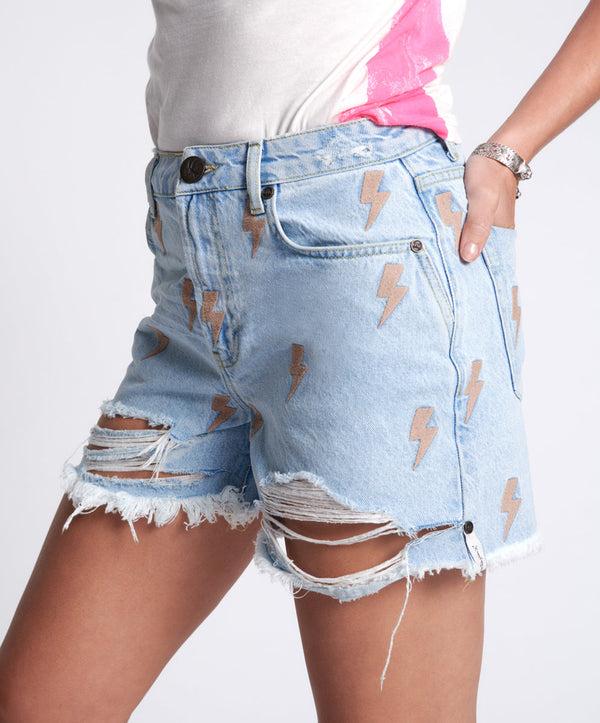 One Teaspoon Legends High Waist Straight Leg Denim Jeans - Best Blue