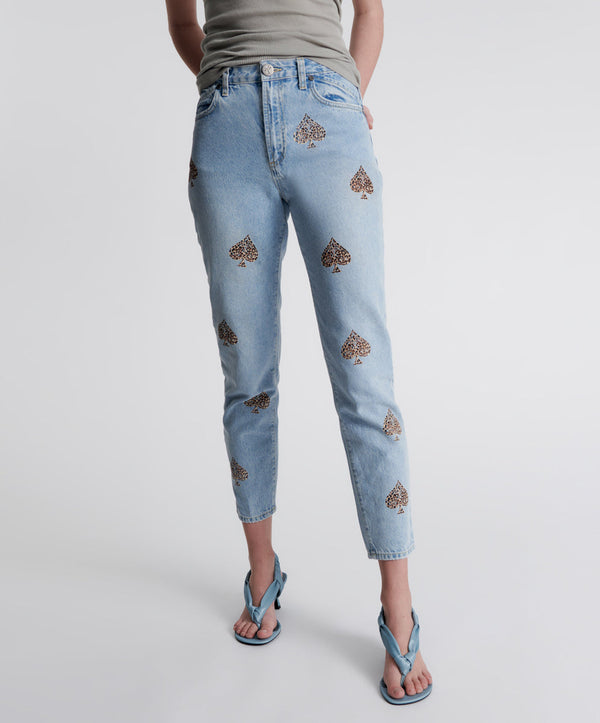 One Teaspoon Legends High Waist Straight Leg Denim Jeans - Best Blue