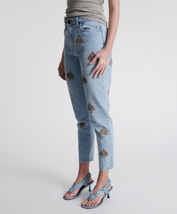 One Teaspoon Legends High Waist Straight Leg Denim Jeans - Best Blue