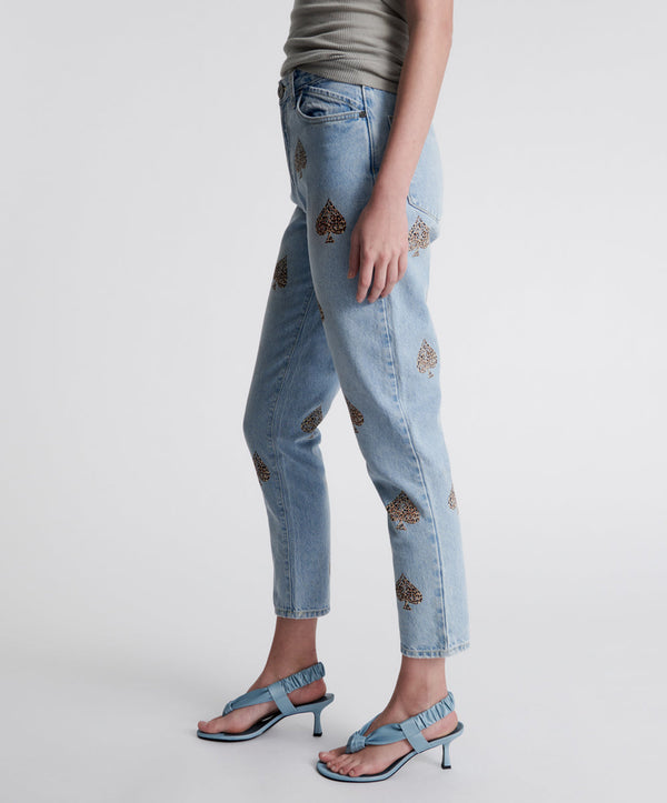 One Teaspoon Legends High Waist Straight Leg Denim Jeans - Best Blue