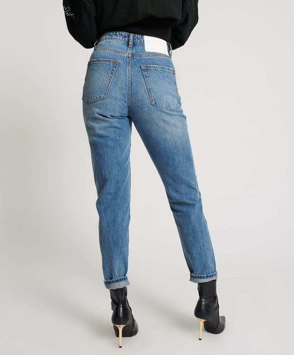 One Teaspoon Legends High Waist Straight Leg Denim Jeans - Pacifica