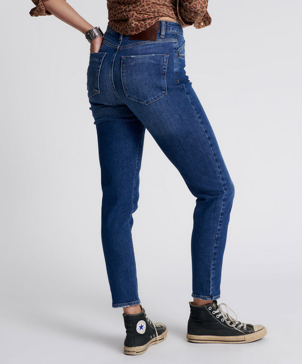 One Teaspoon Legends High Waist Straight Leg Denim Jeans - Power Blue