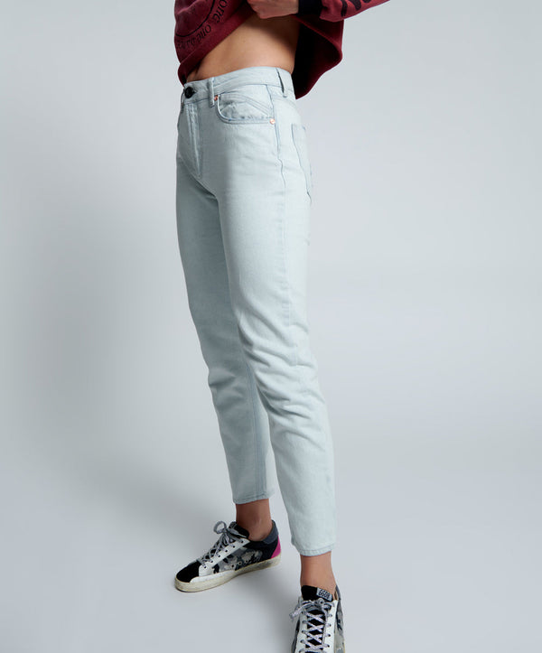 One Teaspoon Legends High Waist Straight Leg Denim Jeans - Vanilla Sky Blue