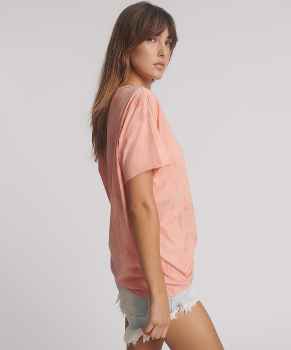One Teaspoon Love Sweat Tie Dye Boyfriend Tee - Pale Pink