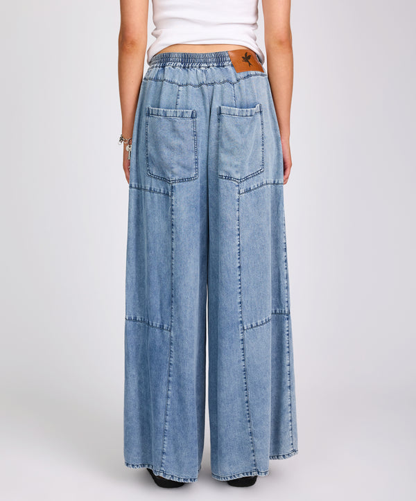 One Teaspoon Marissa Tencel Palazzo Pants - Denim Blue