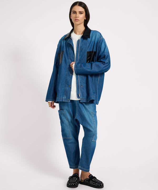 One Teaspoon My Boyfriends Denim Shacket - Blue Pasadena