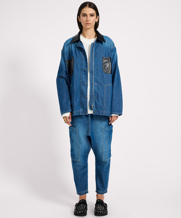 One Teaspoon My Boyfriends Denim Shacket - Blue Pasadena