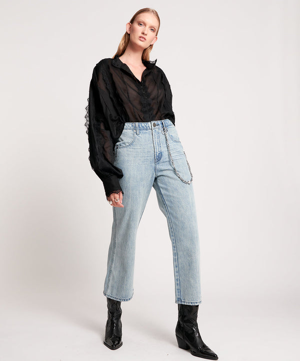 One Teaspoon Nomad Mid Waist Vintage Fit Denim Jeans - Salty Dog