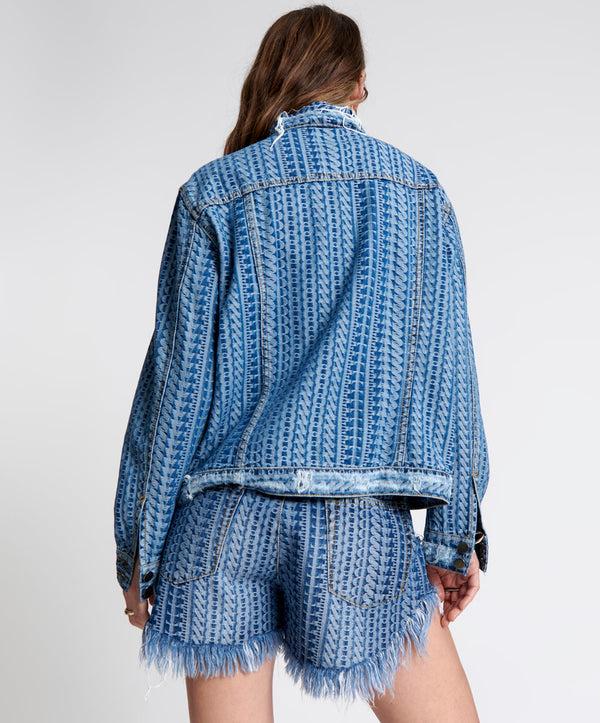 One Teaspoon On Repeat Denim Trucker Jacket - Dark Blue