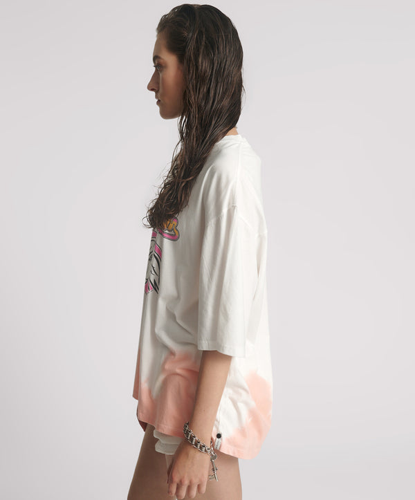 One Teaspoon Angel Dip Dye Kobe Tee - Cream