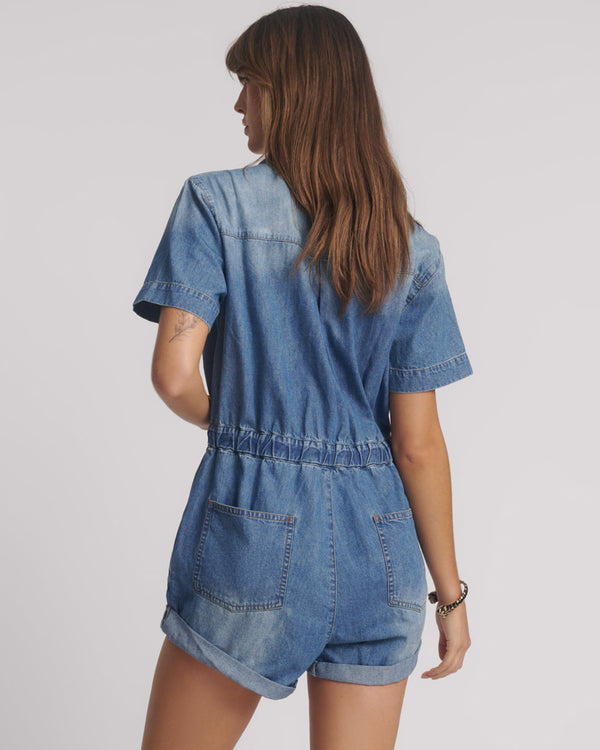 One Teaspoon Billie Jumpsuit - Pacifica Blue
