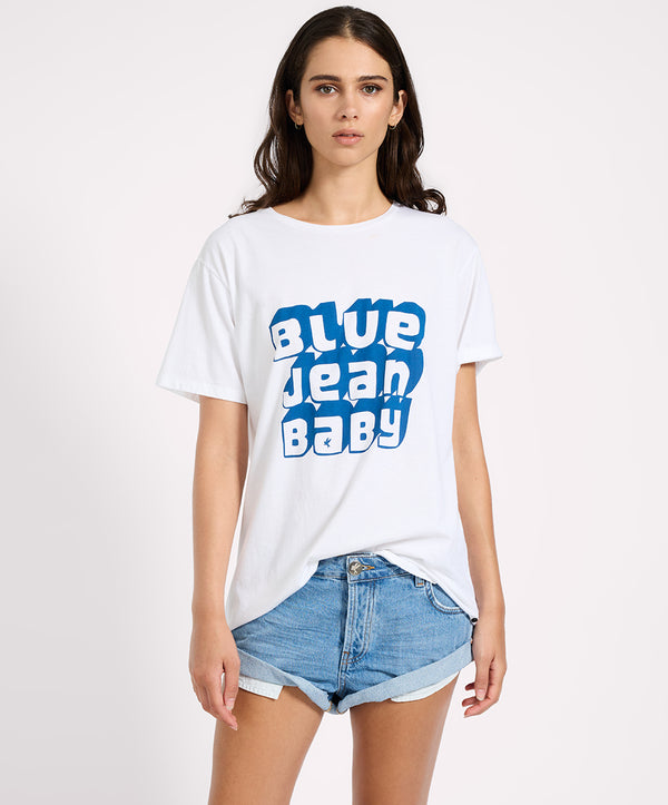 One Teaspoon Blue Jean Baby Boyfriend Tee - White