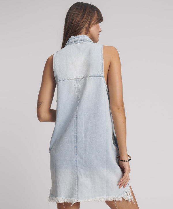 One Teaspoon Braxton Mini Denim Dress - Casanova