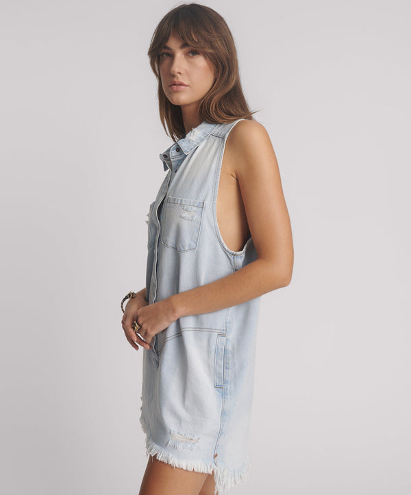 One Teaspoon Braxton Mini Denim Dress - Casanova