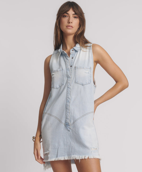 one teaspoon Braxton Mini Denim Dress - Casanova