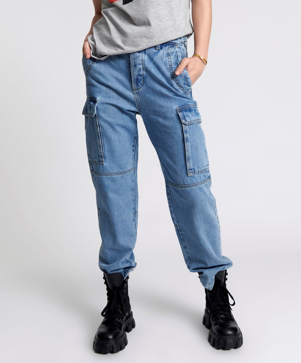 One Teaspoon Cargo Motion Denim Jeans - Berlin Blue