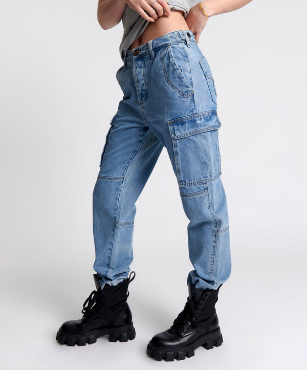 One Teaspoon Cargo Motion Denim Jeans - Berlin Blue